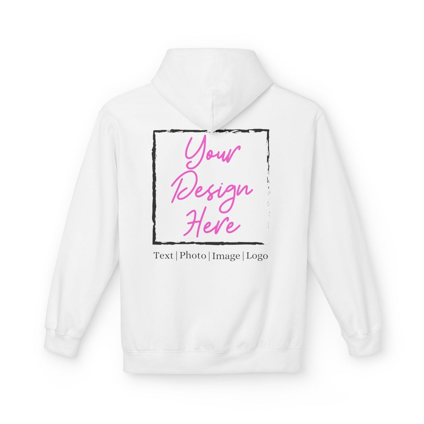 Customized Unisex Midweight Softstyle Fleece Hoodie-White