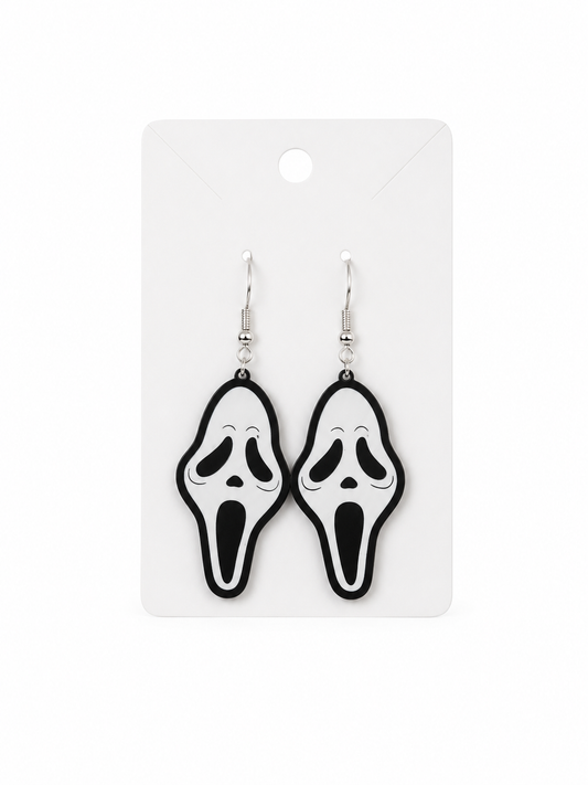 Ghost Face Earrings